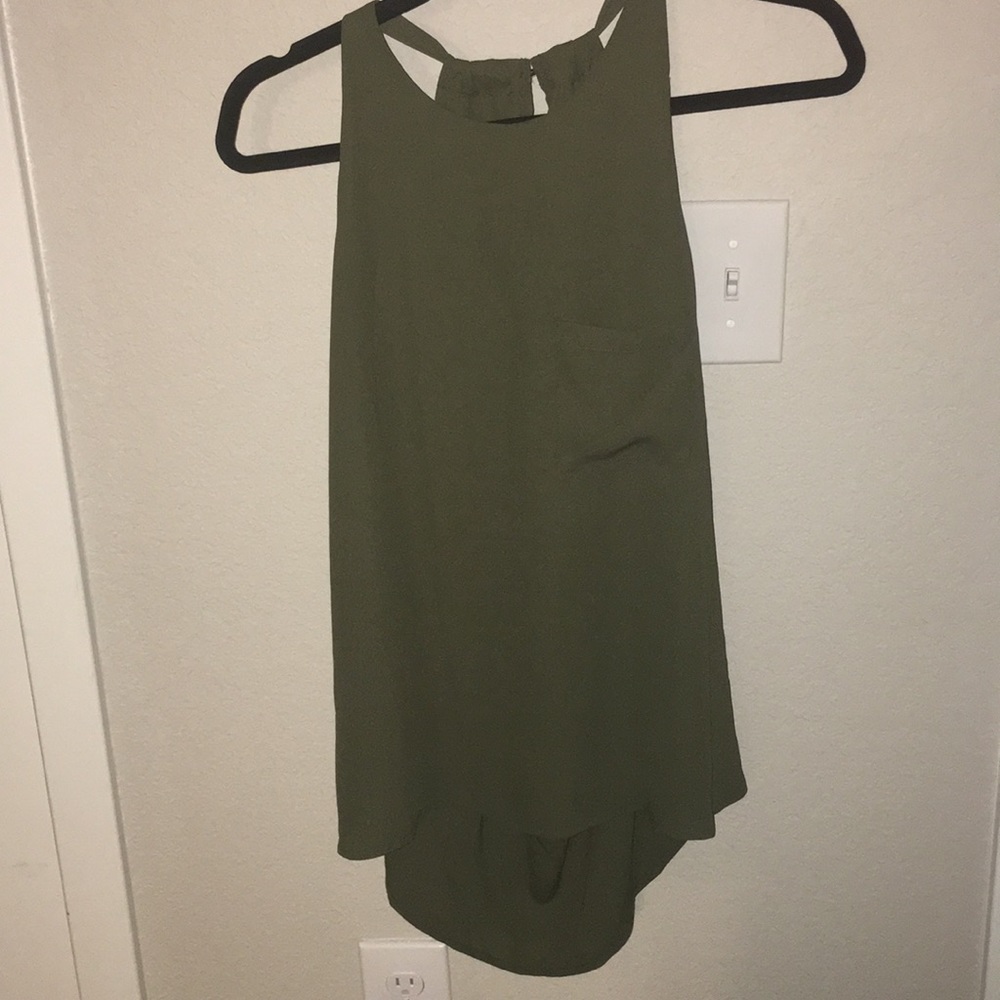 Forever 21 army green blouse tank